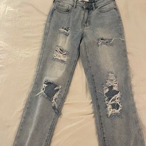 pacsun distressed mom jeans